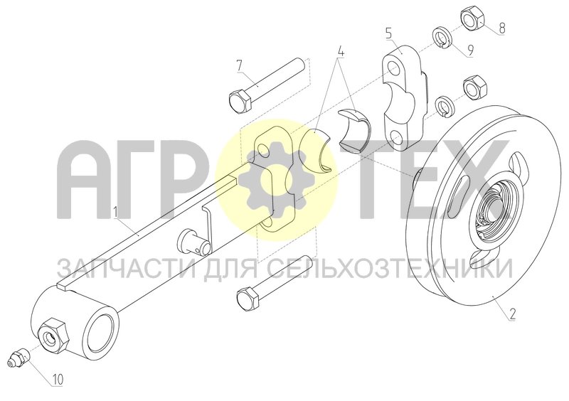 Шкив натяжной (181.28.05.240) (№4 на схеме)